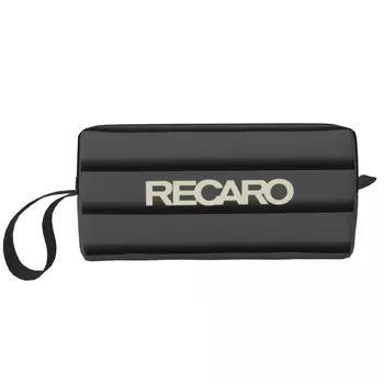 Косметичка с логото на Recaros, Дамски Скъпа Косметичка Голям Капацитет, козметични чанти за съхранение на Козметични продукти, Чанти за тоалетни принадлежности Dopp Kit, Подарък Кутия