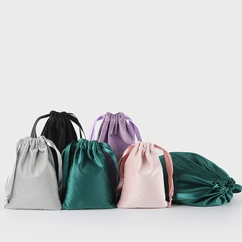 Голяма Мека чл, удобен за носене, цветни кадифе чанта от съвсем малък, Коледни Подаръчни торбички