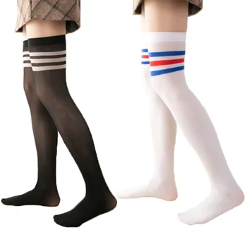 Спортни чорапи Прозрачни Магически Секси дамски ластични чорапи до бедрото, нескользящие силиконови чорапи носочные на продукта