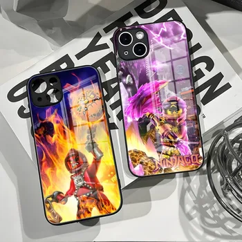 N-Ninjago-Game-BOY Калъф За Телефон iPhone 14 Pro Max 15 12 11 13 Mini X XR XS 8 7 6 Plus SE 2020 Задния Капак От закалено Стъкло