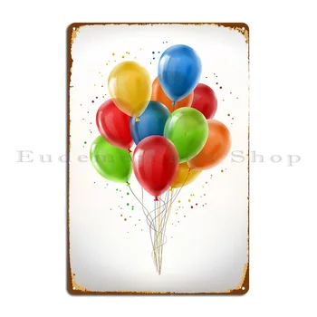 Летящи Лъскавите балони Метални Табели с надписи, боядисани стени Кухня, Хол Чинии Обичай Тенекиен Плакат с Надпис