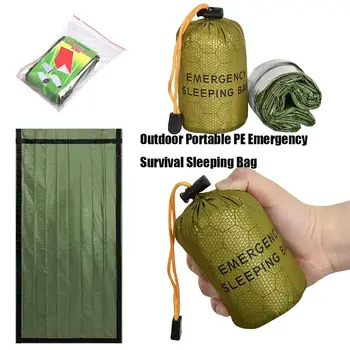 С чанта за съхранение, пластмасово спешна чанта, преносими термосумкой за къмпинг лагер чанта, водоустойчив авариен одеяло на открито