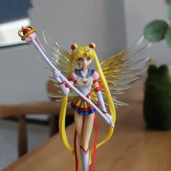 Карикатура Аниме Sailor Moon Цукино Статуетка на Крилата на Играчката Кукла Украса на тортата Колекция от модели За момичета, Подарък играчка за деца