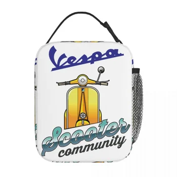 Аксесоари с логото на Vespa, Изолирани чанти за обяд за деца, Пътна кутия за хранене, Преносими термос-хладилник нови приходи, термос-обяд-бокс 0