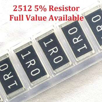 100 бр./лот SMD Чип-резистор 2512 750R/820R/910R/1K/1.1 K 5% Съпротива 750/820/910/Ω 1/1.1/k Резистори 1K1 Безплатна доставка