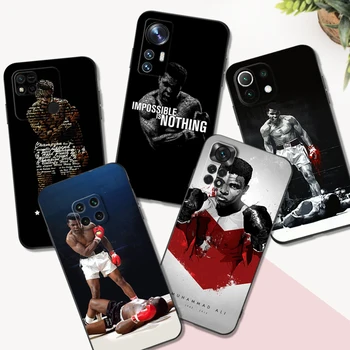 Черен калъф от TPU за Xiaomi 13 pro lite калъф за телефон на световния шампион по бокс Мохамед Али