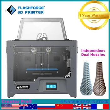 3D принтер Flashforge Creator Pro 2 Независими двойни екструдер за slr и копирни услуги, печат с висока точност от затворен тип Imprimante 3D