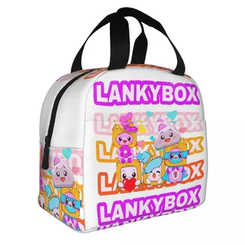 Сладък Изолирани чанти за обяд Lankybox, Термосумка, Контейнер за обяд, Cartoony Обяд-бокс с голям капацитет, Чанта за съхранение на продукти, Чанта за работния Пикник
