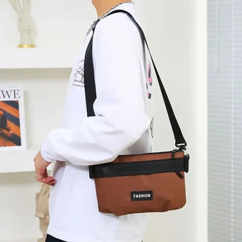 2023, Нова холщовая чанта-месинджър, мъжки модни спортна чанта за отдих, студентски Корея, мъжки чанти-прашка за пощальон