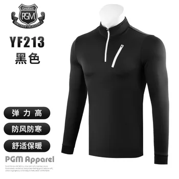 Есенно-зимни дрехи за голф PGM men ' s, t риза с висока яка и дълги ръкави, ветрозащитная и топъл, нова