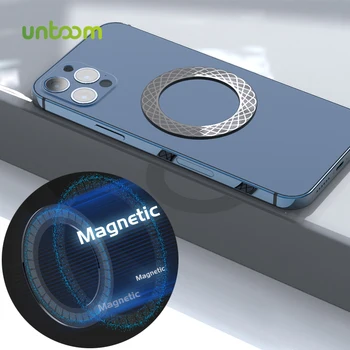 Магнитен стикер Untoom Безжична Зареждане на Магнитен Кръпка за iPhone 13 12 11 Pro Max XR XS X Магнитен кола за телефон Метален пръстен