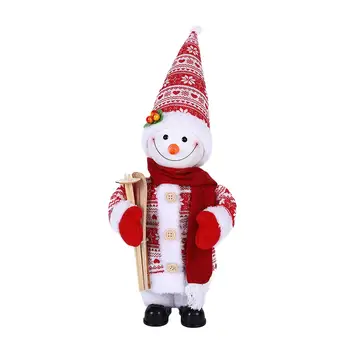Подарък под формата на танцова снежен човек, плюшен интерактивни играчки, Коледни украси, Играчки във формата на снежен човек за празник, празник, домашен офис, на Коледа на работния плот