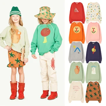 Нови памучни блузи TAO Детски пуловер за малки момчета и момичета, hoody на модел за новородено, модерен детски пуловер с дълги ръкави с принтом