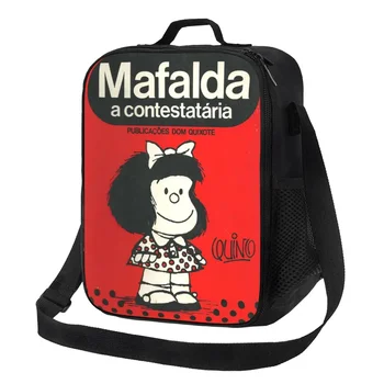 Mafalda A Contestataria, утепленная чанта за обяд за жени, охладител за манга с комиксами Quino, термокружка за bento за ученици
