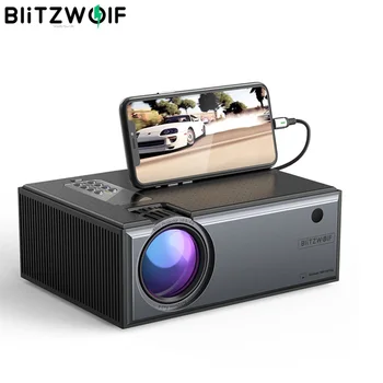 LCD проектор Blitzwolf BW-VP1 Pro 2800 Лумена, Версия със същия Екран, Подкрепа за Въвеждане на Аудио 1080P, Безжичен Преносим за Домашно Кино