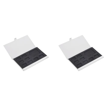 10X9 Micro-SD/ SD Карта с памет Титуляр за съхранение на Скоростната Протектор Метални седалките 8 TF и 1 SD