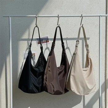 Чантата е с голям капацитет, дамска чанта, есен-зима, нова чанта през рамо, найлонова чанта-тоут, работна чанта за жени, офис 1