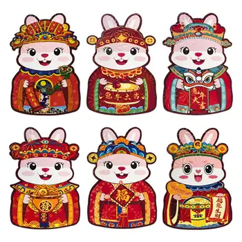 6шт китайски червени пликове, иновативен ярък цвят, атрактивен за подаръци, 2023 Червен плик, Червен плик 1