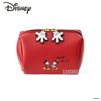 Оригиналната нова косметичка Disney Mickey, дамски косметичка луксозна марка, мультяшная 3D чанта за съхранение, високо качество и голям капацитет 1