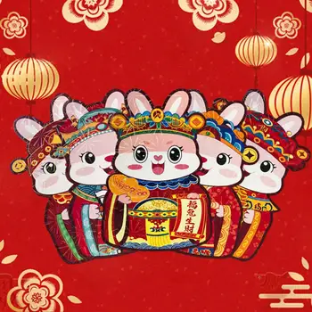 6шт китайски червени пликове, иновативен ярък цвят, атрактивен за подаръци, 2023 Червен плик, Червен плик 2