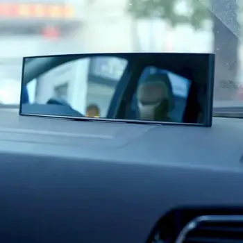 Огледалото за обратно виждане на автомобила Панорамното огледало за обратно виждане с клипсой Широкоугольное автомобилно огледало HD с прозрачен оттенък, Антирефлексно огледало за обратно виждане 2