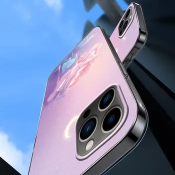 Розов Калъф с Дизайн за Apple iPhone 13 11 12 15 Plus 14 Pro Max 7 8 5 5s SE 2020 XR 6 6s X XS Силикон Прозрачен Калъф За вашия Телефон 3