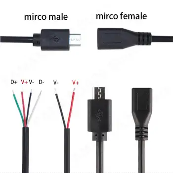 1 M USB захранващ Кабел Тип A Мъжки на Женски Тип C Micro USB 2Pin 4pin Удължител Удължител, Адаптер за Зареждане САМ Конектор М 20 3