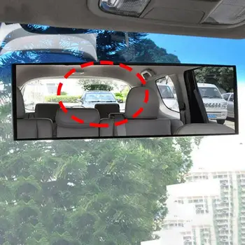 Огледалото за обратно виждане на автомобила Панорамното огледало за обратно виждане с клипсой Широкоугольное автомобилно огледало HD с прозрачен оттенък, Антирефлексно огледало за обратно виждане 3