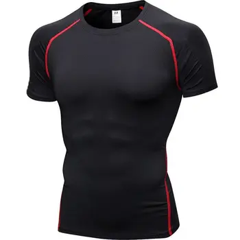 Бързосъхнеща тениска за бягане, мъжки тениска за фитнес, спортни дрехи за фитнес, облекло за бодибилдинг 3