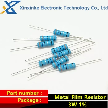20PCS 3 W 1% Метален Филмът Резистор 0.1 R ~ 10 М Захранващ Резистор 2 3.3 4.7 10R 47 68 100 220 360 и 470 Ома 1K 2.2 K 10K 22K 47K 4.7 K 100K 3