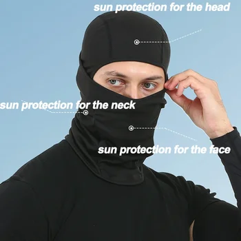 Балаклава-маска за лице със защита от ултравиолетови лъчи за мъже и жени, слънцезащитен качулка, Тактическа Мотоциклетът е лесна маска за джогинг, къмпинг, туризъм, Ски маска 4