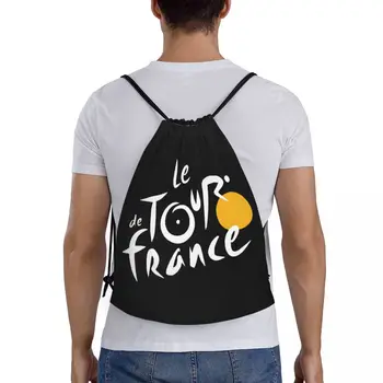 Обичай раници Le Tour The France завязками за мъже и жени, леки френски колоездене, чанта за фитнес, спортни раници за йога 4
